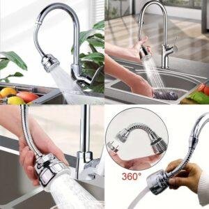 رأس صنبور مرن وقابل للدوران 360 درجة